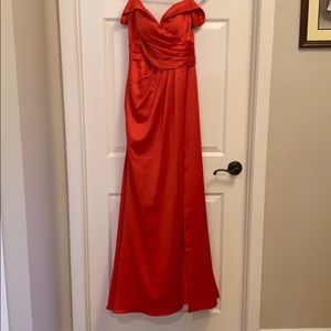 Bright red JJs house prom dress